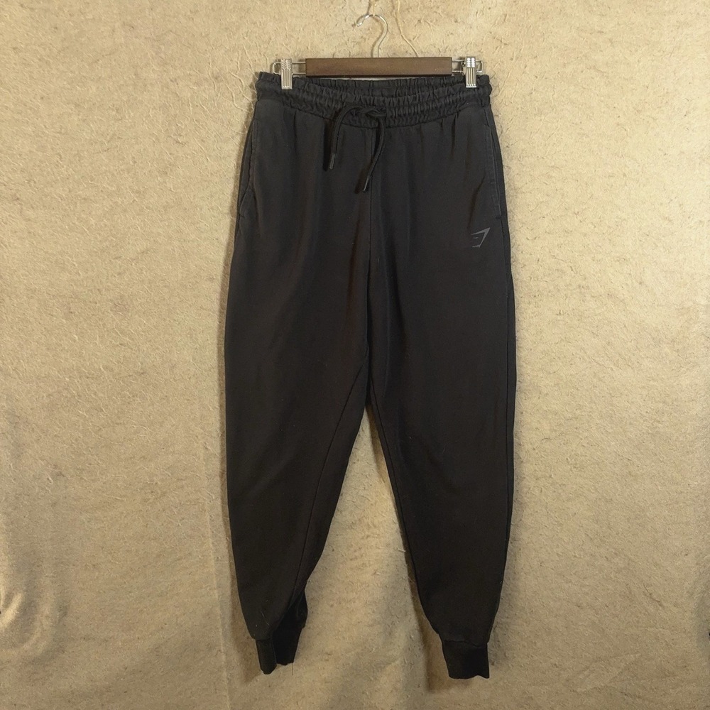 Gymshark Sweatpants‎ Joggers Mens Sz S Black Pockets Logo Workout